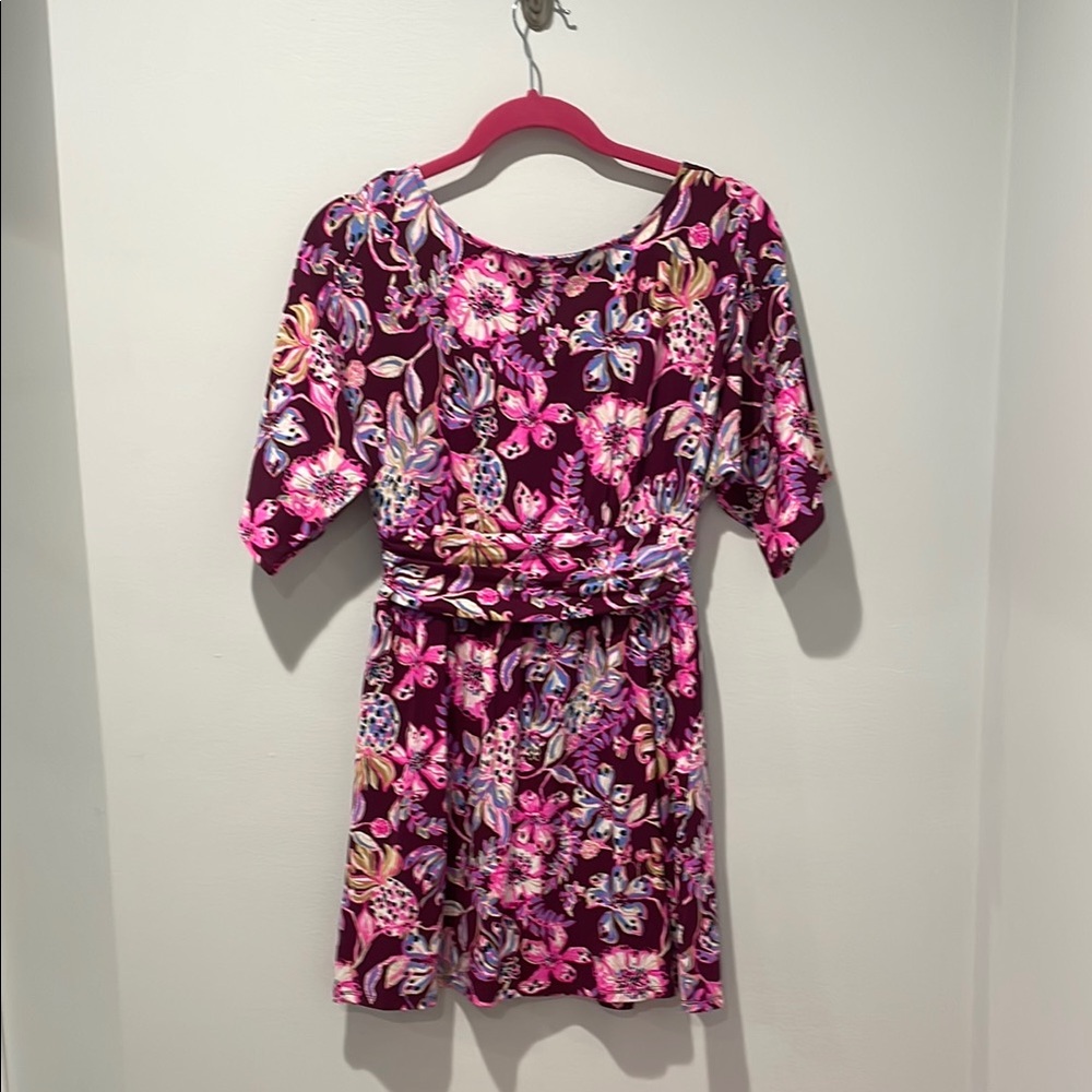 Floral Pink and Purple Dress